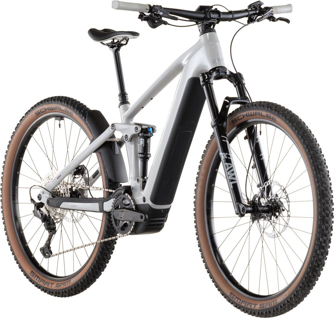 VTT Électrique Tout-Suspendu Cube Stereo Hybrid One22 SLX 800 Shimano Deore/Deore XT 12V 800 Wh 29'' Gris Beige Greige 2026