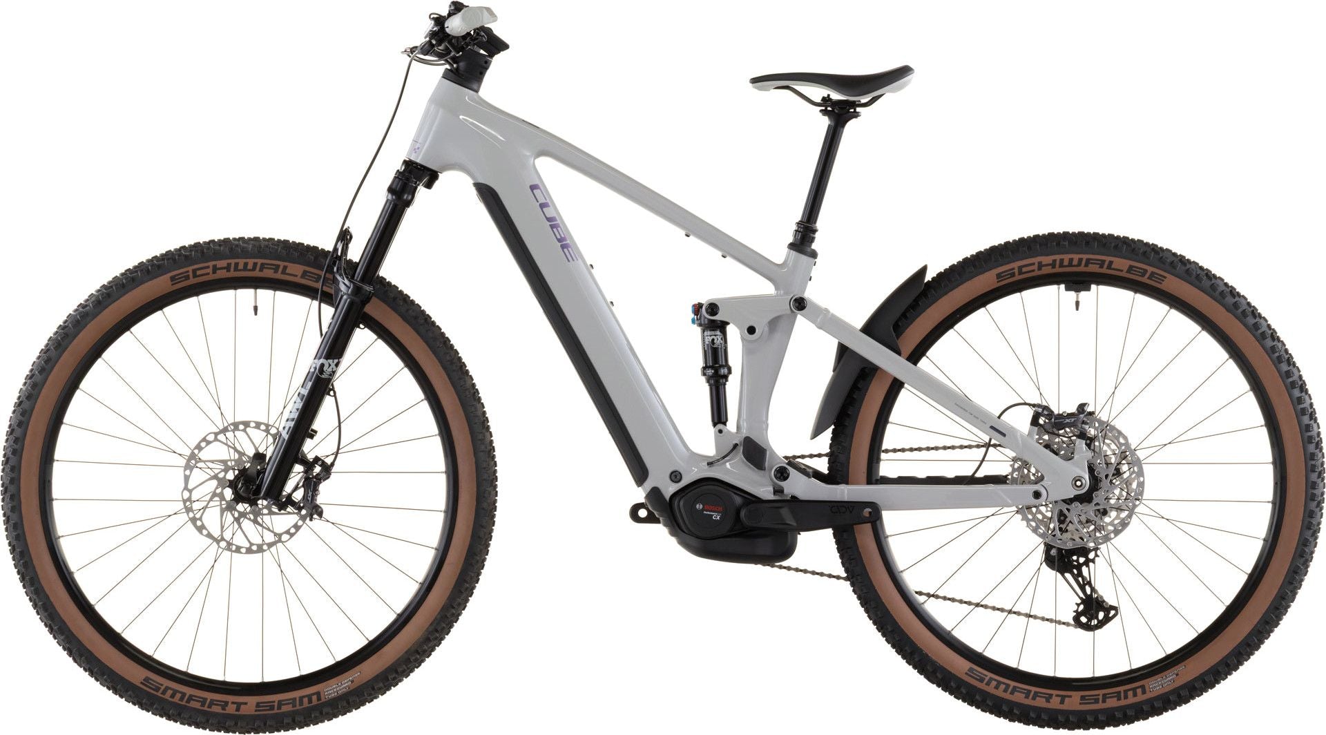 VTT Électrique Tout-Suspendu Cube Stereo Hybrid One22 SLX 800 Shimano Deore/Deore XT 12V 800 Wh 29'' Gris Beige Greige 2026