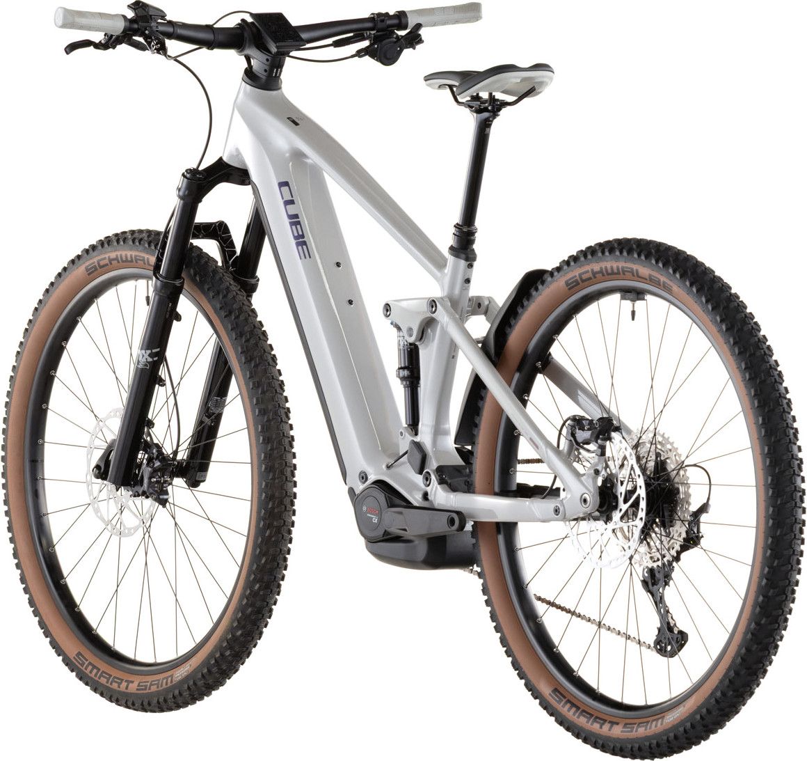VTT Électrique Tout-Suspendu Cube Stereo Hybrid One22 SLX 800 Shimano Deore/Deore XT 12V 800 Wh 29'' Gris Beige Greige 2026