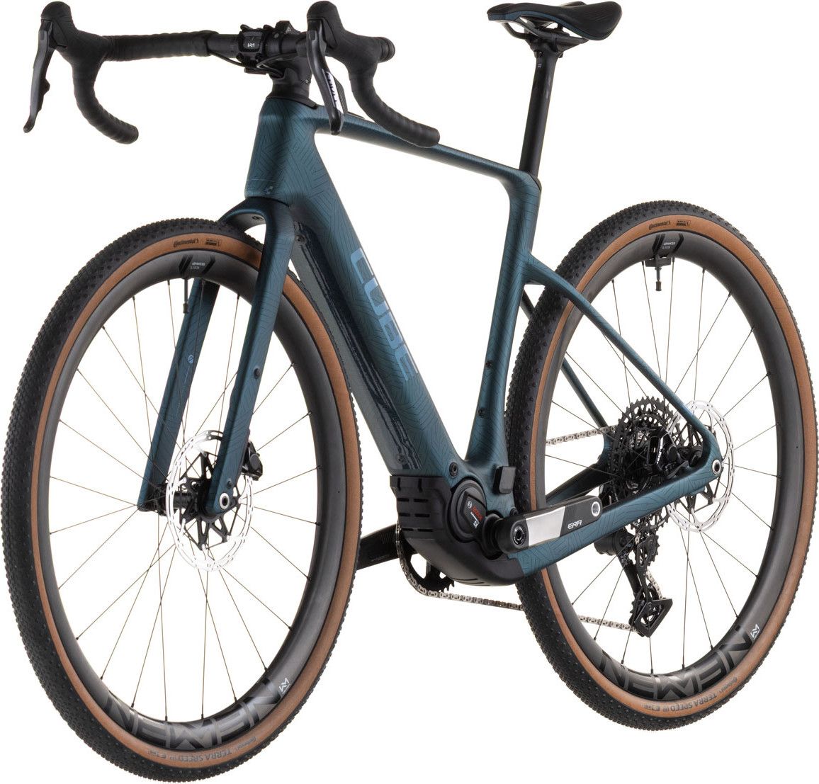 Vélo de Gravel Électrique Cube Nuroad Hybrid C:62 SLT 400X Sram Force XPLR AXS 13V 400 Wh 700 mm Vert Royal Crisscross 2026