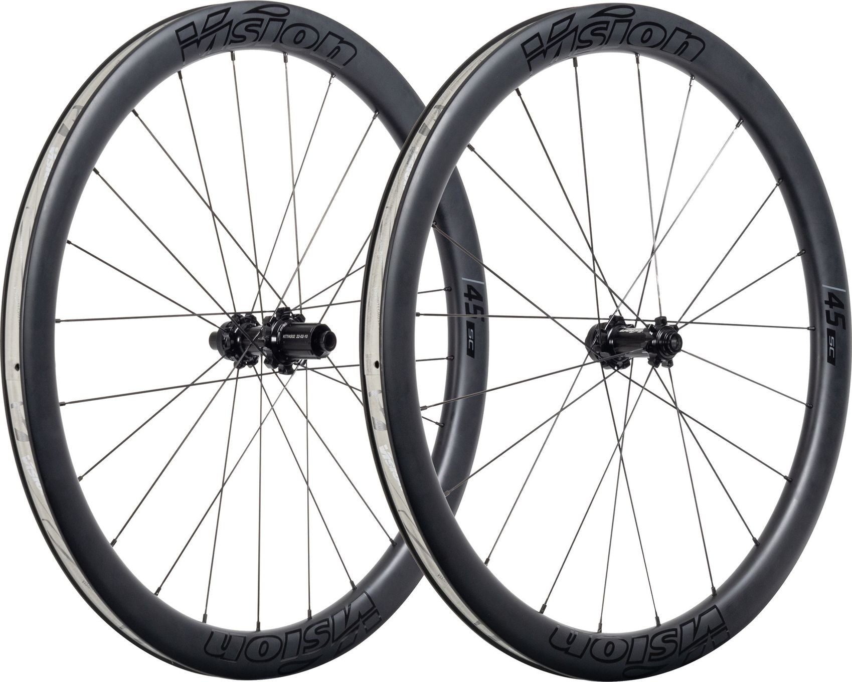 Paire de Roues Vision SC 45 Disc Tubeless 700mm | 12x100 - 12x142 | CenterLock + Pneus