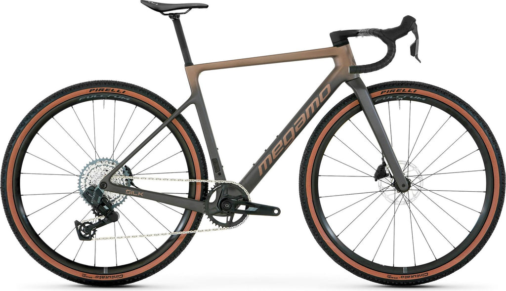 Vélo de Gravel Megamo Silk 04 Shimano Sram Rival XPLR AXS 13V 700 mm Noir/Marron 2026