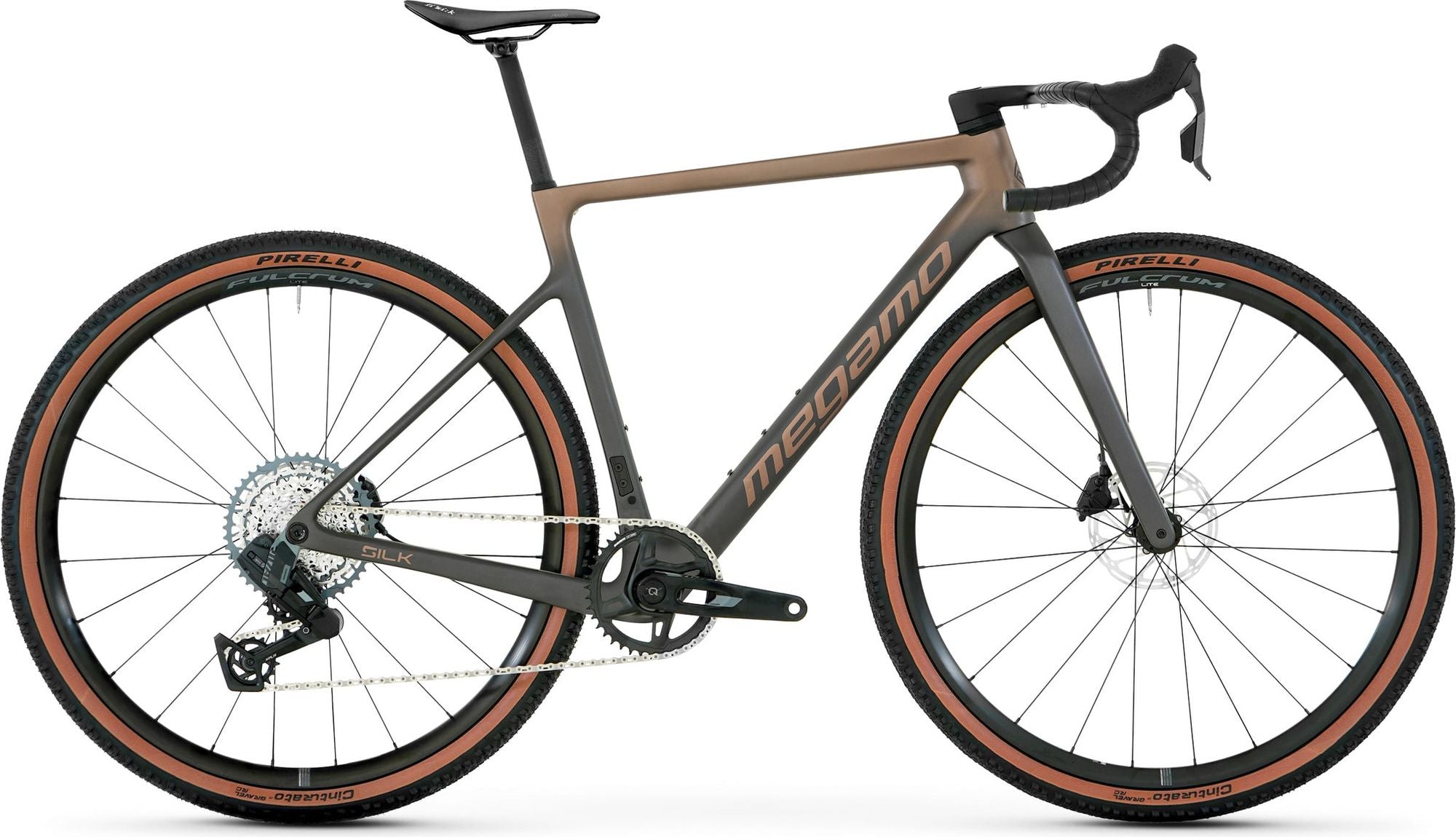 Vélo de Gravel Megamo Silk 04 Shimano Sram Rival XPLR AXS 13V 700 mm Noir/Marron 2026