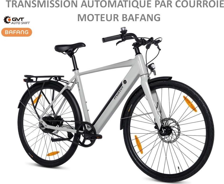 Vélo Ville, transmission Automatique avec courroie, Moteur BAFANG DUAL Speed