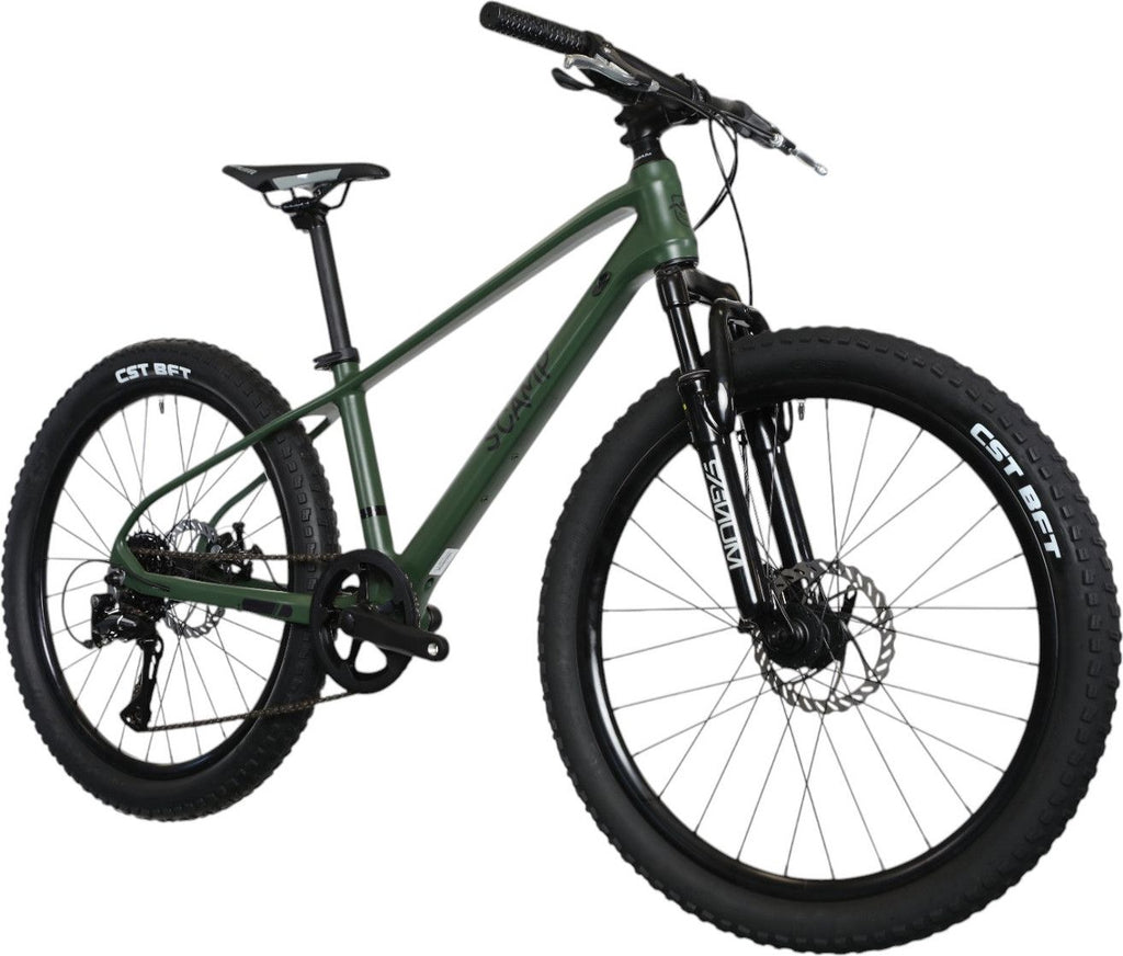 VTT Semi-Rigide Enfant Scamp HighFox Shimano Tourney 8V 24'' Vert Kaki