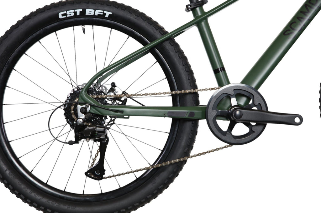 VTT Semi-Rigide Enfant Scamp HighFox Shimano Tourney 8V 24'' Vert Kaki