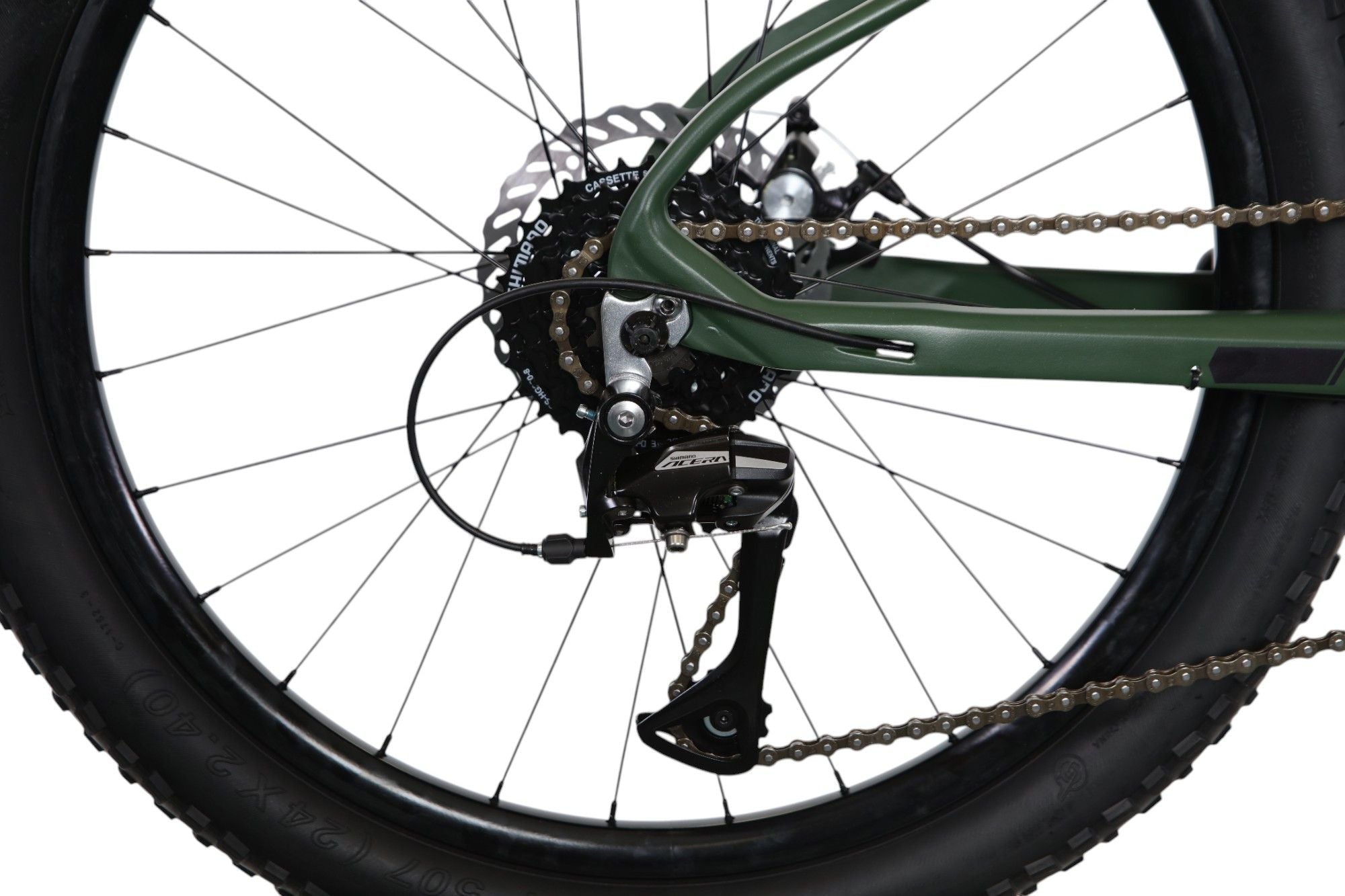 VTT Semi-Rigide Enfant Scamp HighFox Shimano Tourney 8V 24'' Vert Kaki