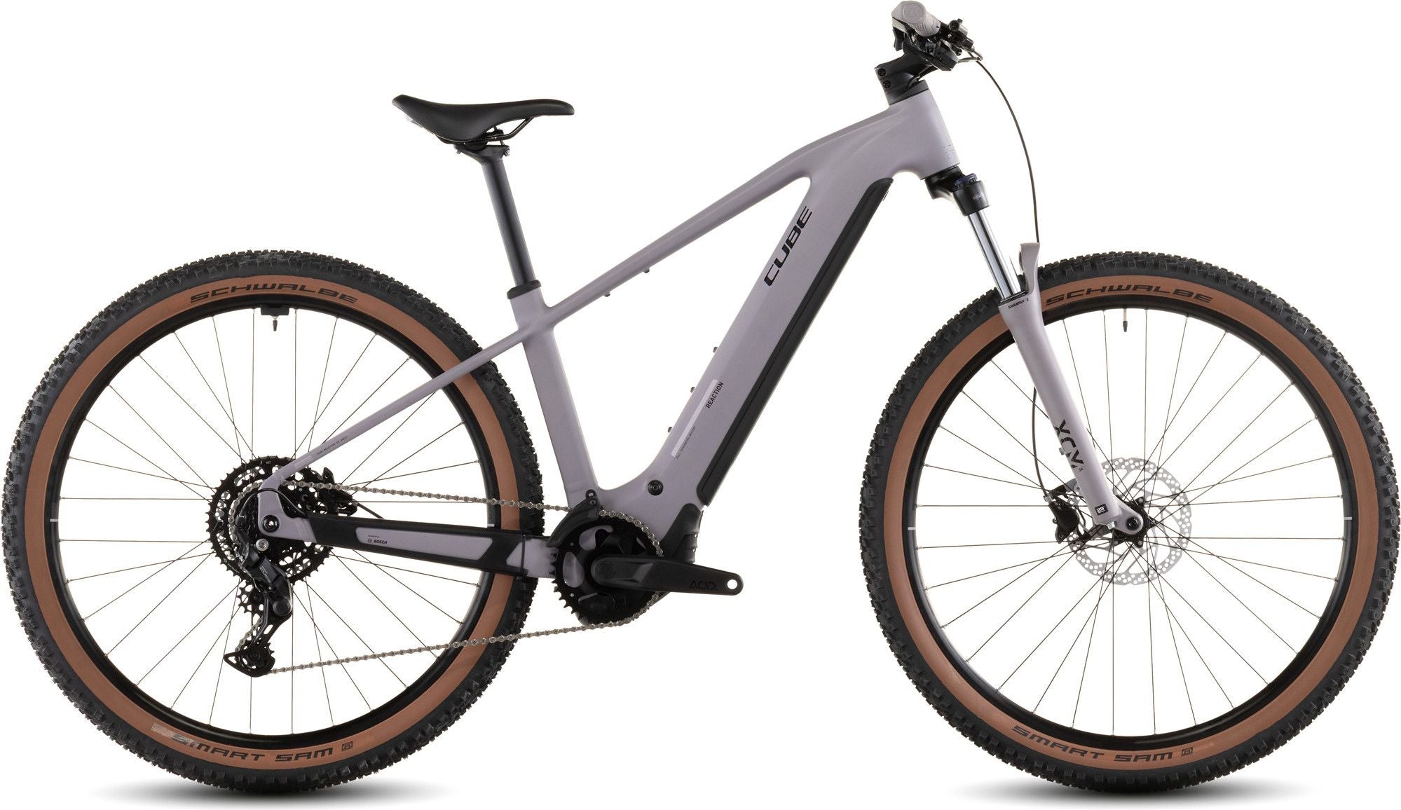 VTT Électrique Cube Reaction Hybrid Performance 600 Shimano 9V 600 Wh Bosch 75 Nm 29'' Gris Violet Plum 2026