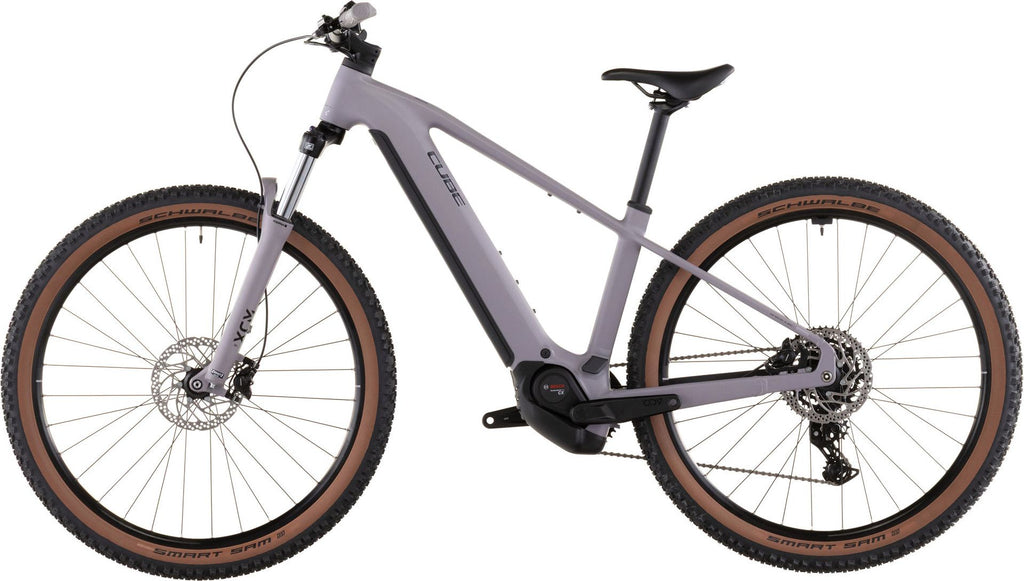 VTT Électrique Cube Reaction Hybrid Performance 600 Shimano 9V 600 Wh Bosch 75 Nm 29'' Gris Violet Plum 2026