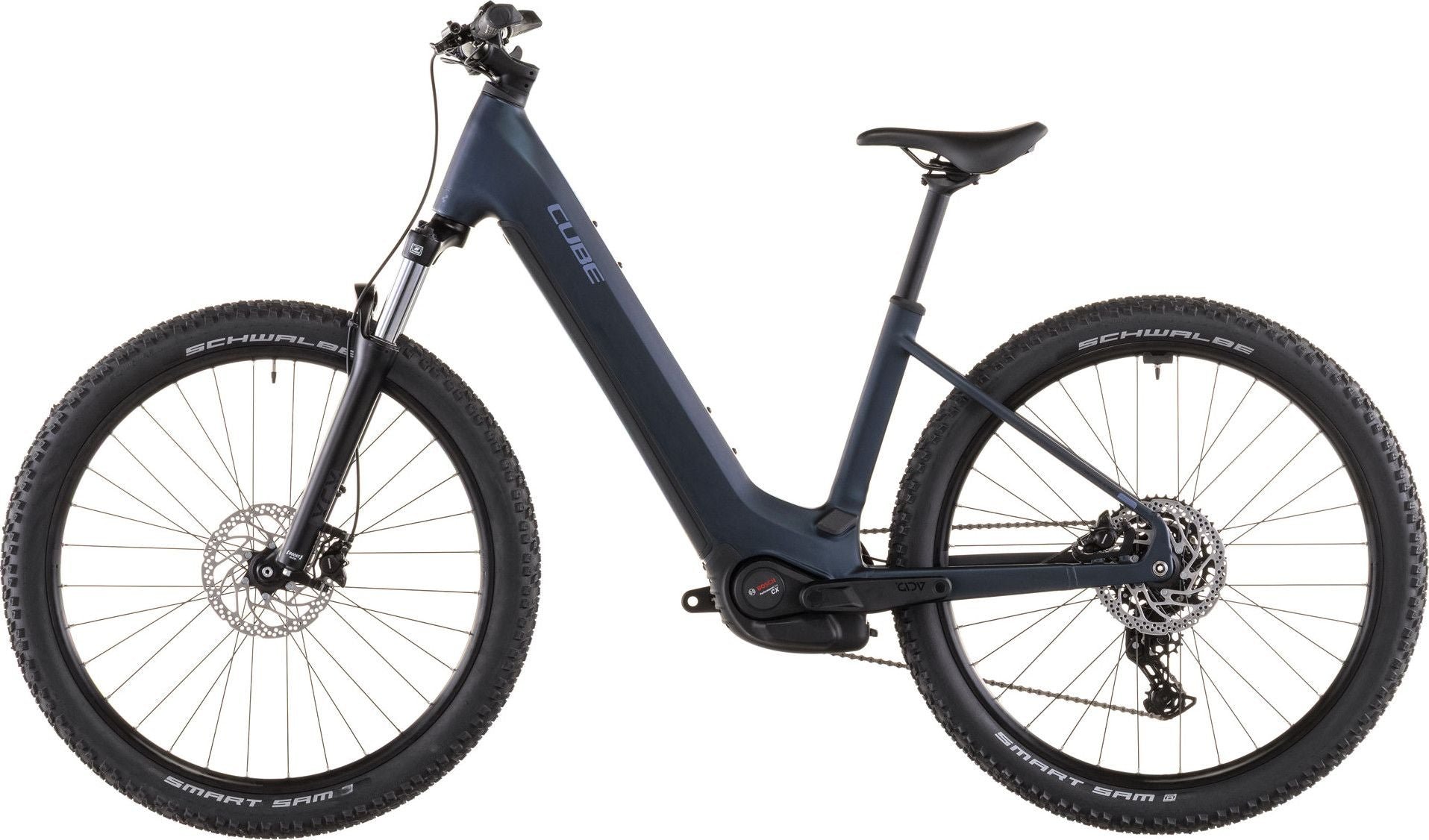 VTT Électrique Cube Reaction Hybrid Performance 600 Easy Entry Shimano 9V 600 Wh Bosch 75 Nm 27.5'' Bleu Indigo 2026