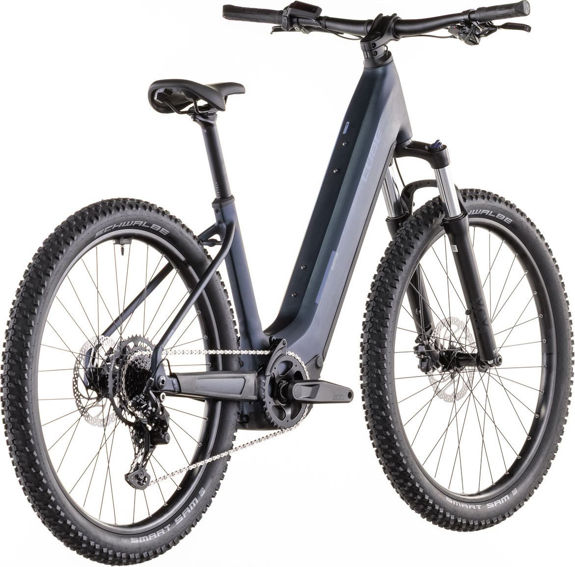 VTT Électrique Cube Reaction Hybrid Performance 600 Easy Entry Shimano 9V 600 Wh Bosch 75 Nm 27.5'' Bleu Indigo 2026
