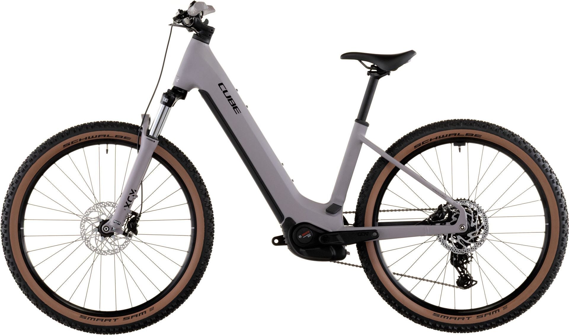 VTT Électrique Cube Reaction Hybrid Performance 600 Easy Entry Shimano 9V 600 Wh Bosch 75 Nm 27.5'' Gris Violet Plum 2026