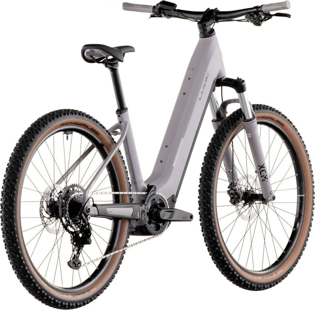 VTT Électrique Cube Reaction Hybrid Performance 600 Easy Entry Shimano 9V 600 Wh Bosch 75 Nm 27.5'' Gris Violet Plum 2026