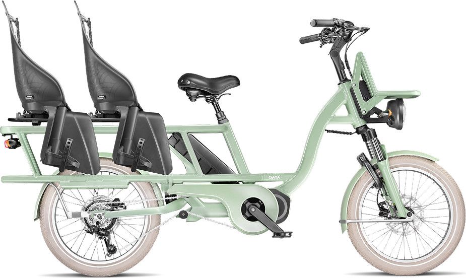 Vélo Cargo GAYA, L'Incroyable Le Long, Cobalt, pack bébés