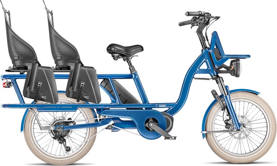 Vélo Cargo GAYA, L'Incroyable Le Long, Coquelicot, pack Enfant