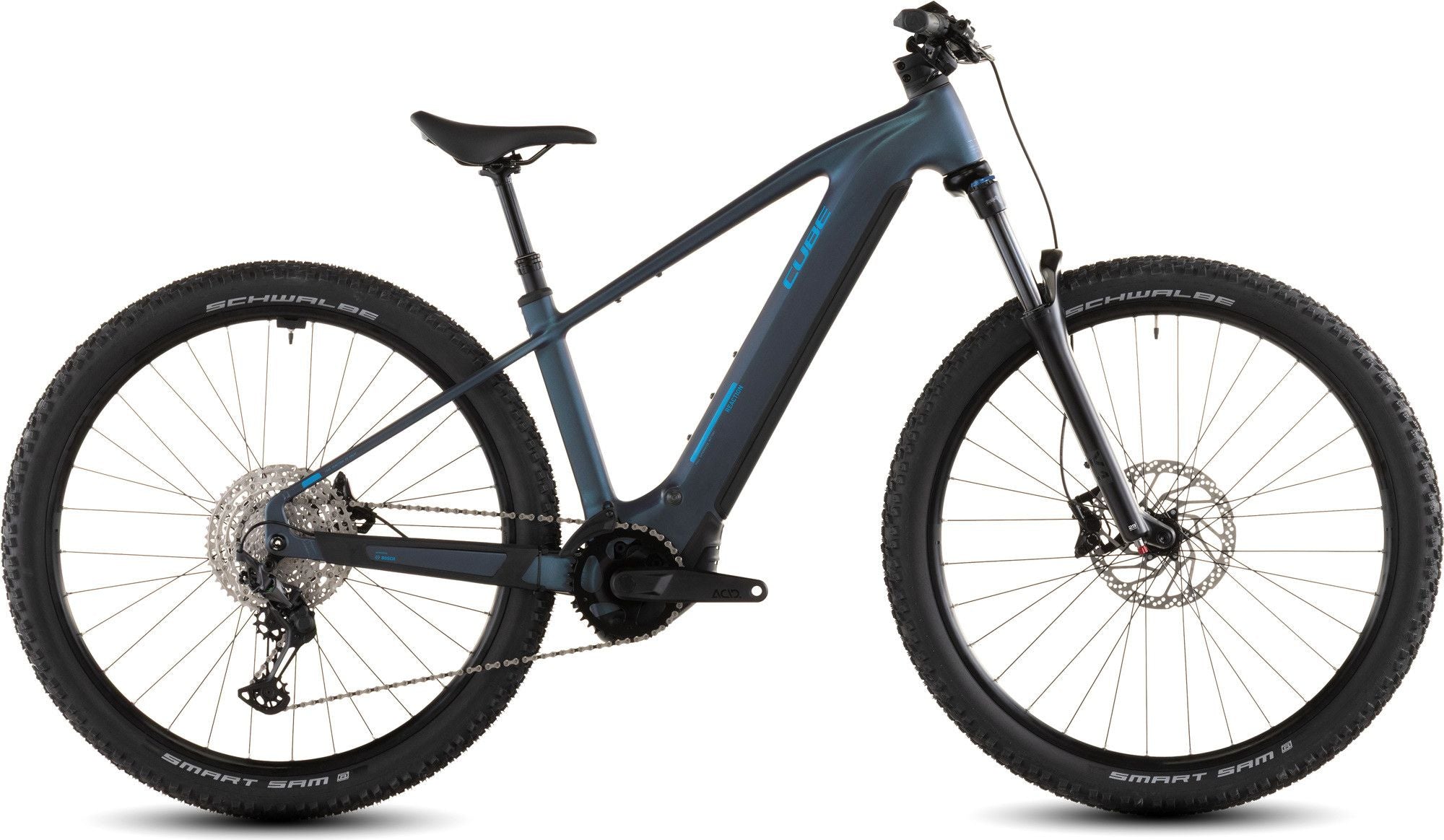 VTT Électrique Semi-Rigide Cube Reaction Hybrid Pro 800 Shimano 12V 800 Wh Bosch 120 Nm 27.5'' Bleu Nebular 2026