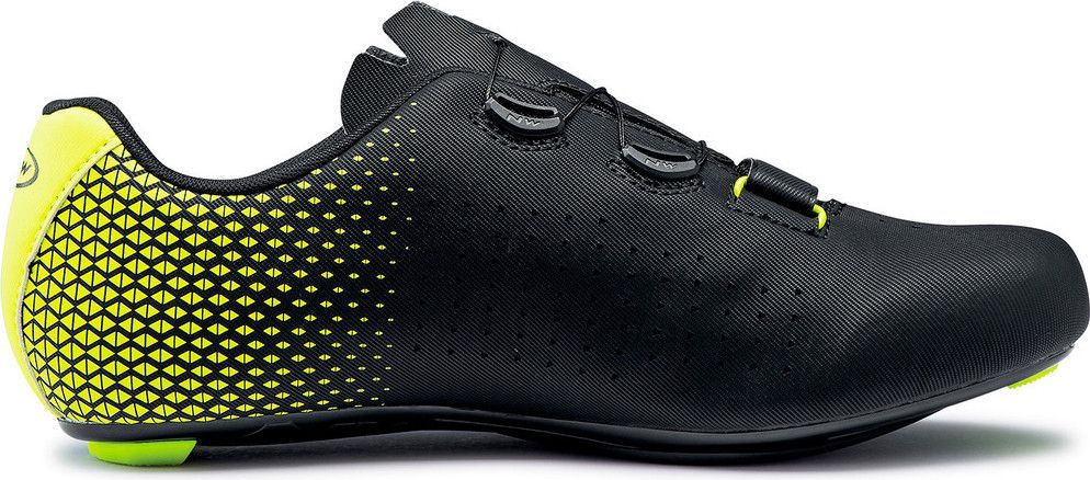 Chaussures Northwave CORE PLUS 2 Noir/Jaune Fluo T.47 - Produit Reconditionné