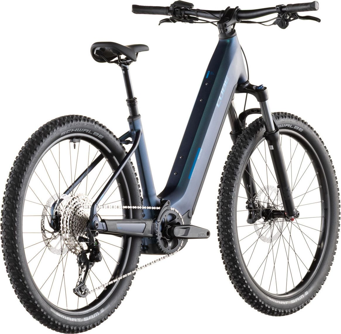 VTT Électrique Semi-Rigide Cube Reaction Hybrid Pro 800 Easy Entry Shimano 12V 800 Wh Bosch 120 Nm 27.5'' Bleu Nebular 2026