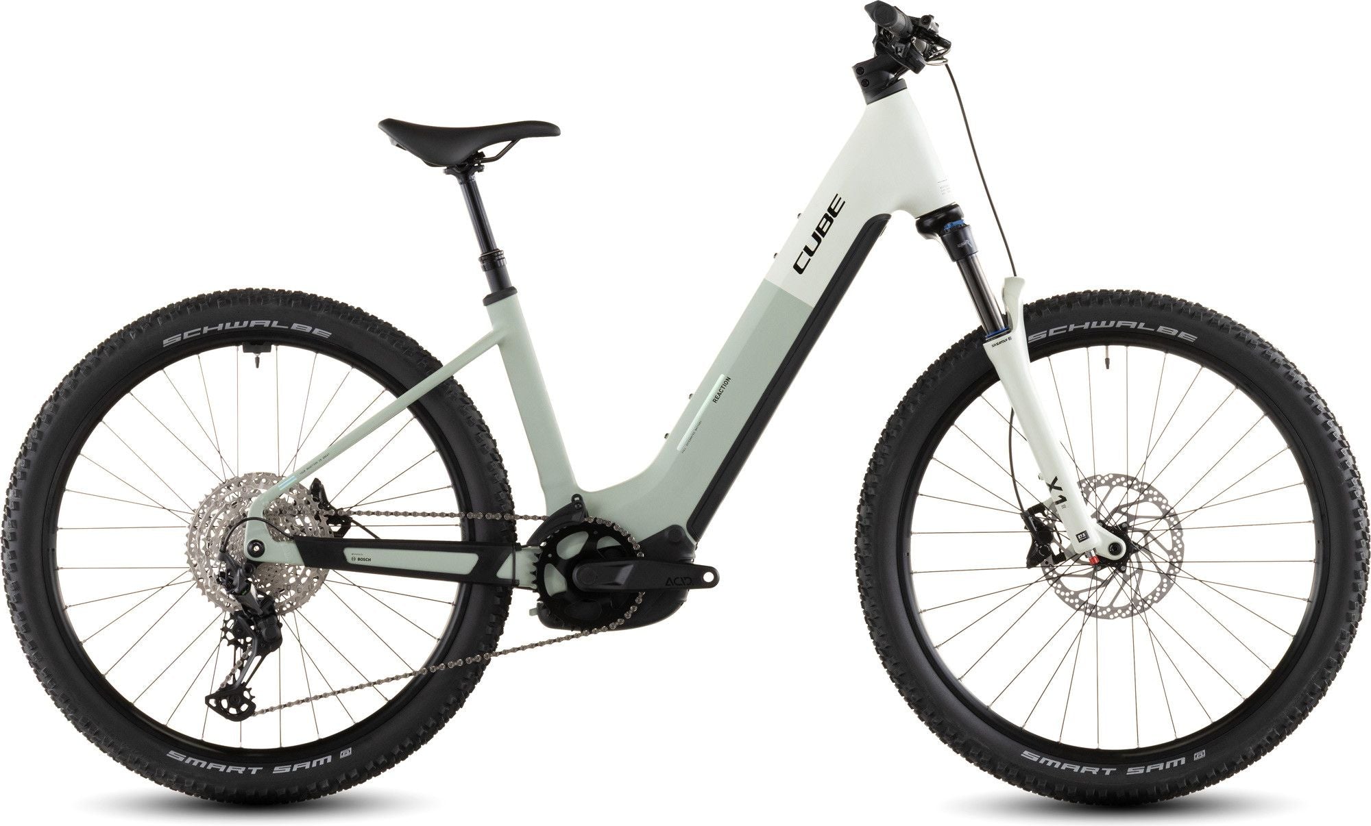 VTT Électrique Semi-Rigide Cube Reaction Hybrid Pro 800 Easy Entry Shimano 12V 800 Wh Bosch 120 Nm 27.5'' Beige Desert Stone Vert Dried Herbs 2026