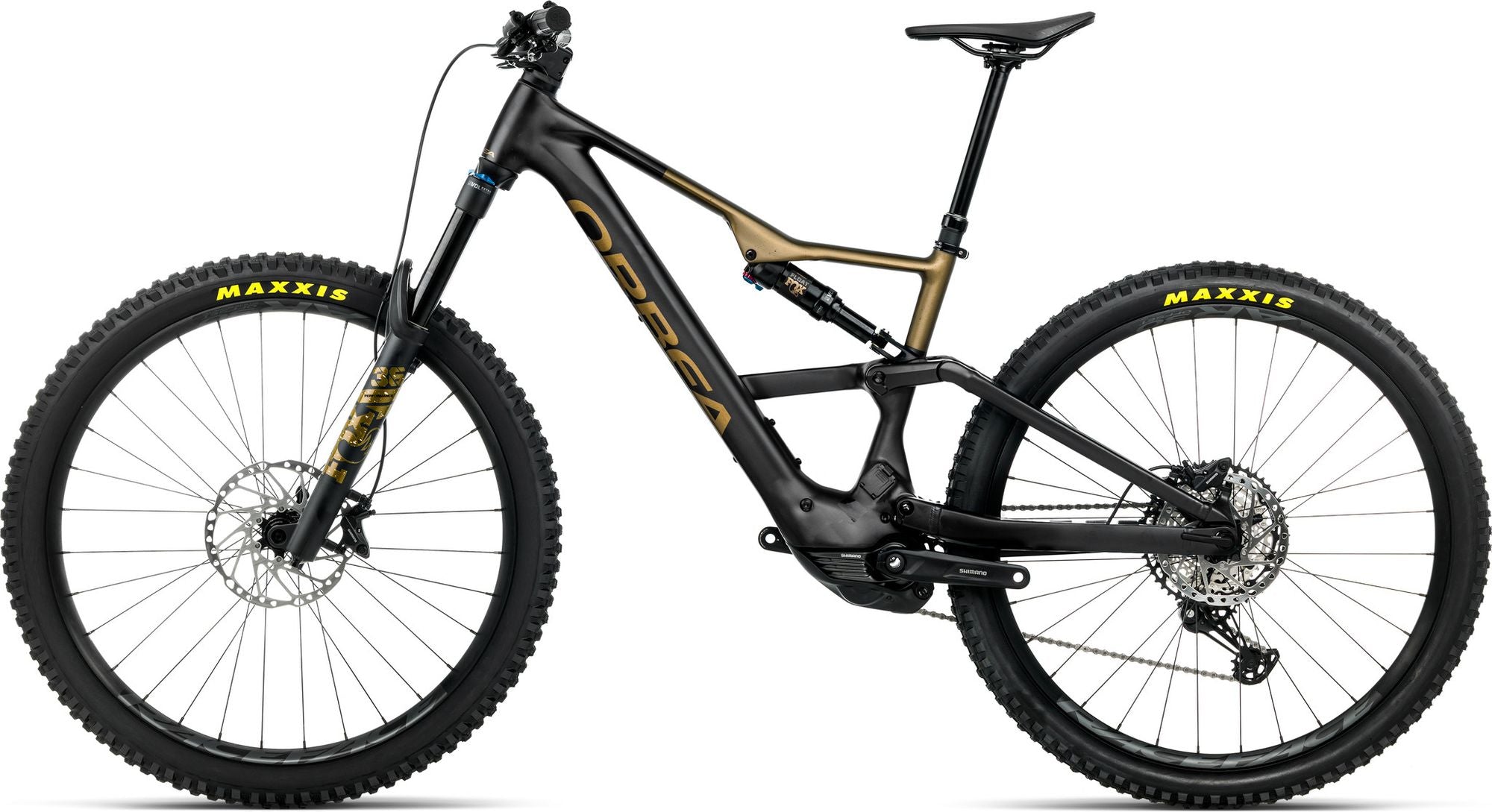 VTT Électrique Tout-Suspendu Orbea Rise LT H10 Shimano 12V 630 Wh Shimano 85 Nm 29'' Noir Diamond Vert Splash Olive 2026