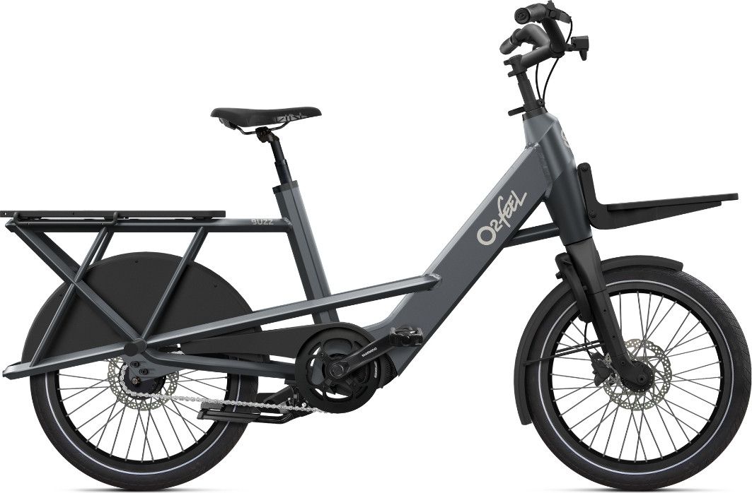 Vélo Cargo Électrique O2Feel Buzz 7.1 Shimano 5V 540Wh Shimano 85Nm 20'' Gris