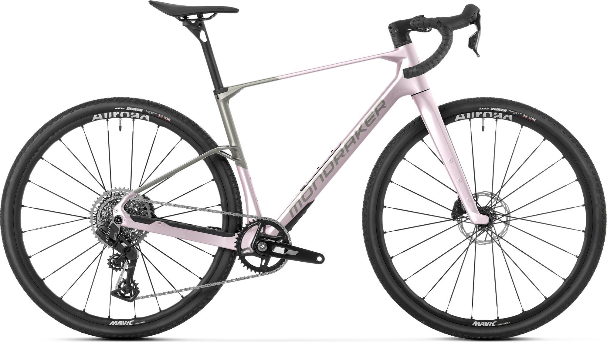 Vélo de Gravel Mondraker Arid Carbon R Sram Rival XPLR AXS 12V 700 mm Rose/Gris 2026