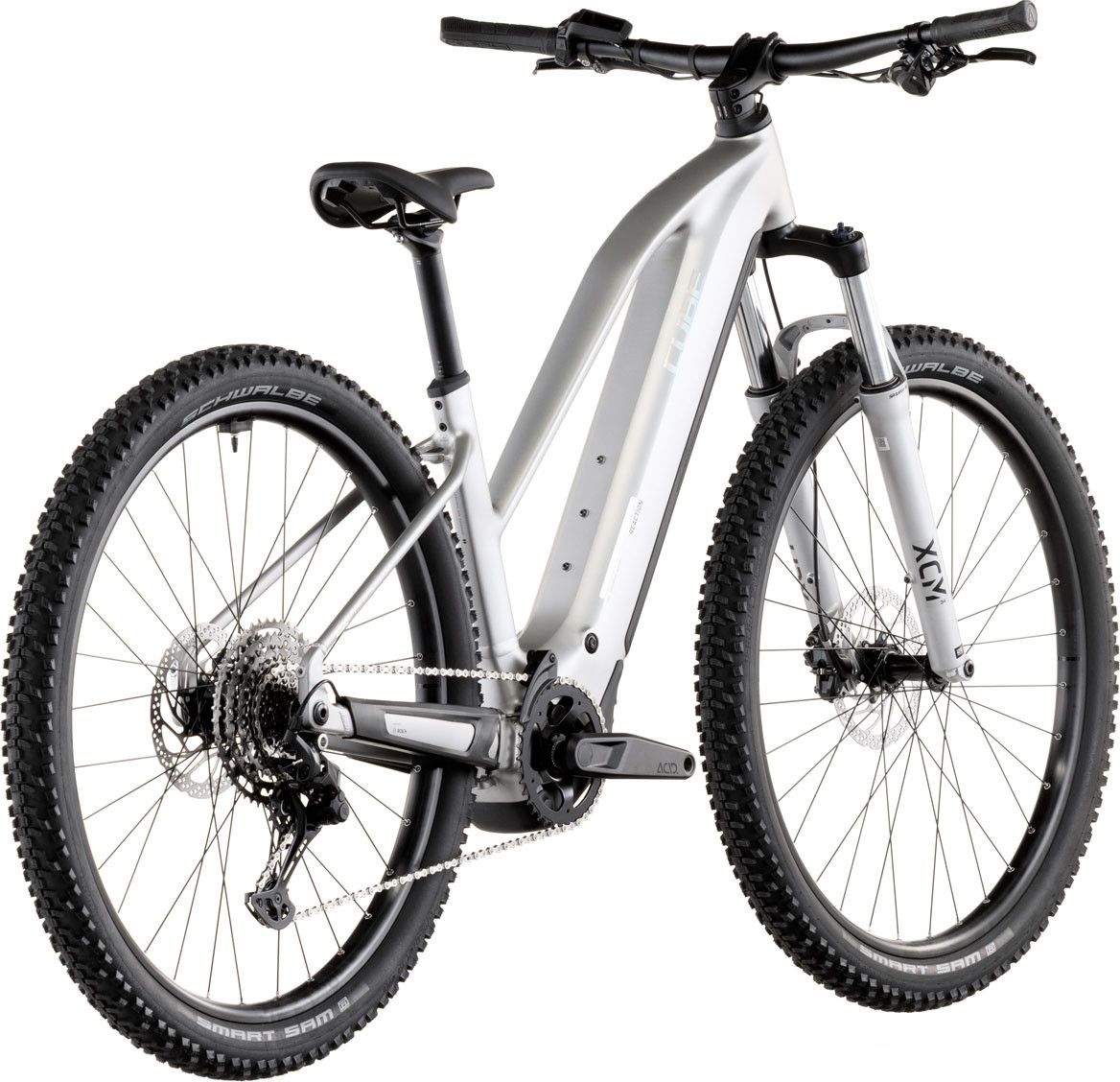 VTT Électrique Semi-Rigide Cube Reaction Hybrid One 600 Trapeze Shimano 10V 600 Wh Bosch 120 Nm 29'' Gris Sleek 2026