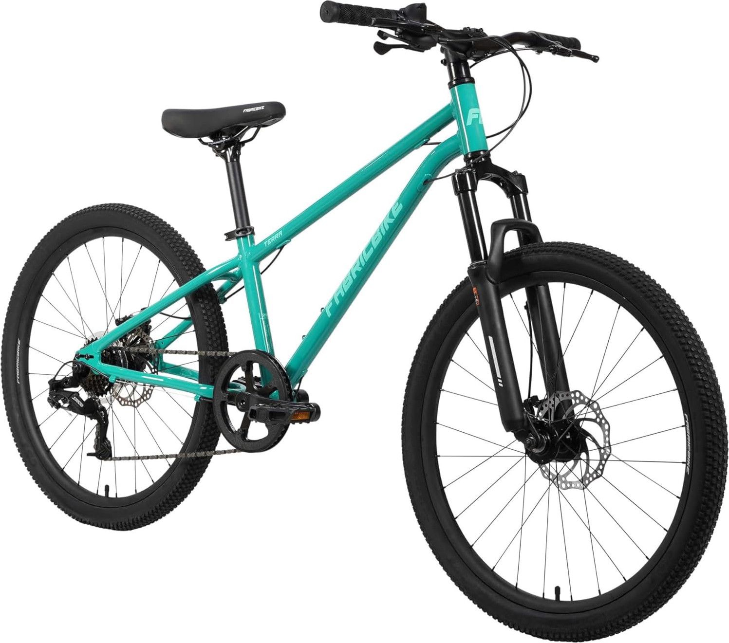 Terra - VTT 24  alu, 8-12 ans, 7 vit., freins à disque, suspension -  Teal Green