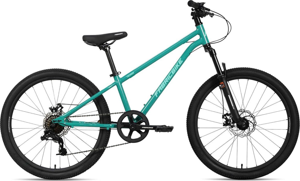 Terra - VTT 24  alu, 8-12 ans, 7 vit., freins à disque, suspension -  Teal Green