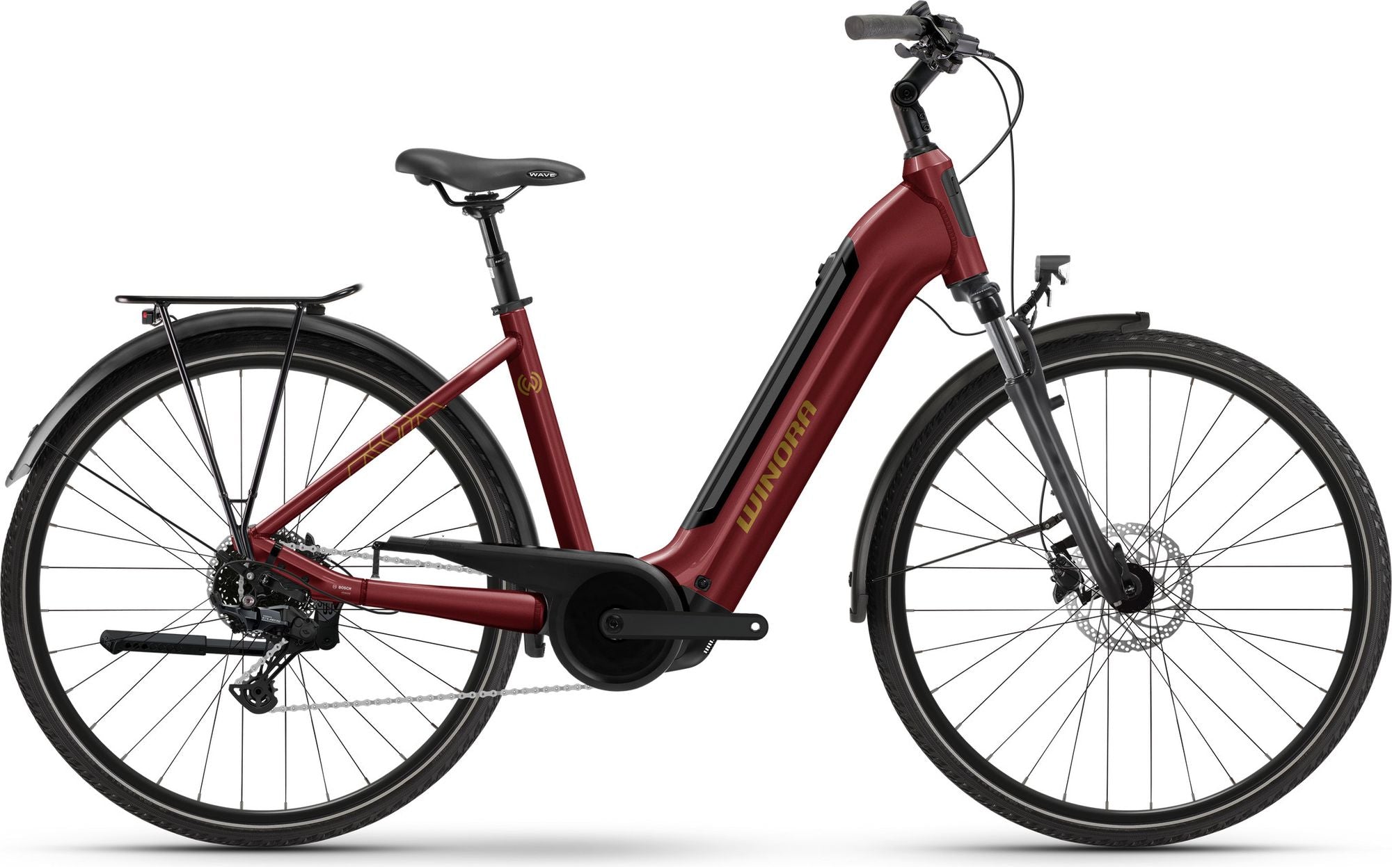 Vélo de Ville Électrique Winora Tria X11 Low Shimano Cues 11V 6250Wh 700mm Rouge 2026