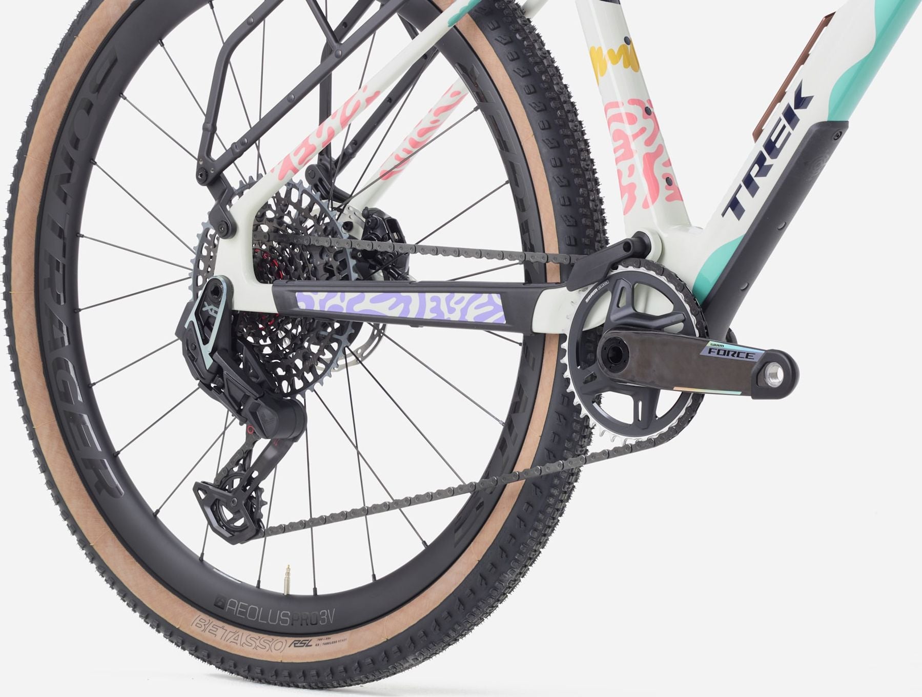 Vélo de Gravel Trek CheckOUT SL 7 Sram Force/X0 AXS T-Type 12V 700 mm Blanc/Turquoise 2026