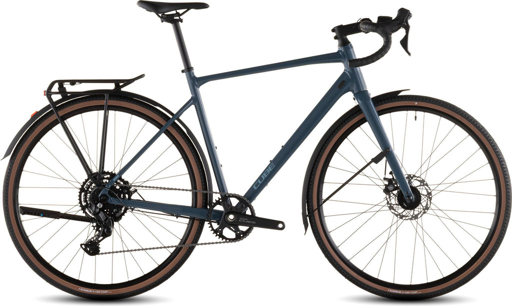 Vélo de Gravel Cube Nuroad One FE Shimano Cues 9V 700 mm Bleu Vert Grove 2026