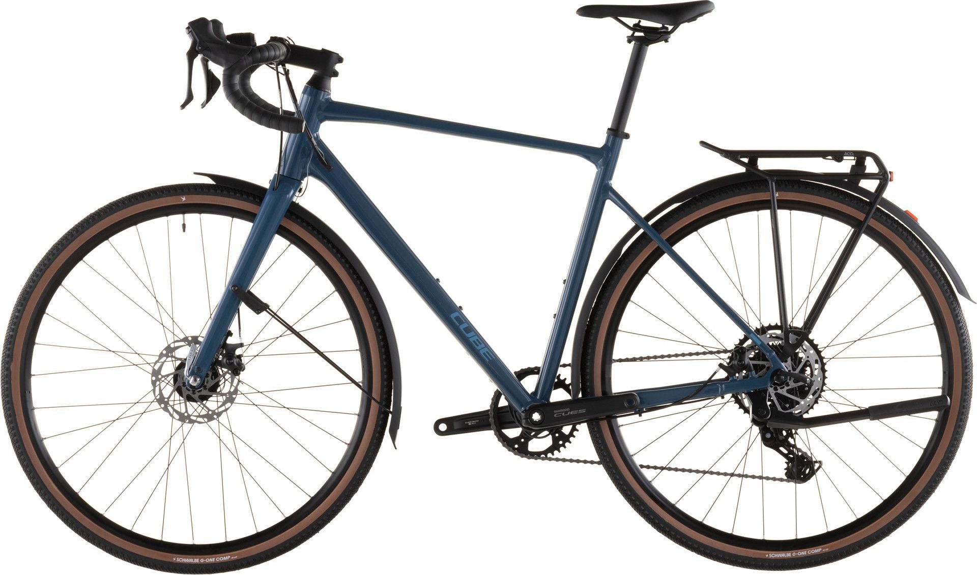 Vélo de Gravel Cube Nuroad One FE Shimano Cues 9V 700 mm Bleu Vert Grove 2026