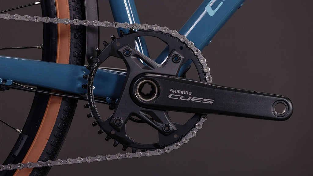 Vélo de Gravel Cube Nuroad One FE Shimano Cues 9V 700 mm Bleu Vert Grove 2026