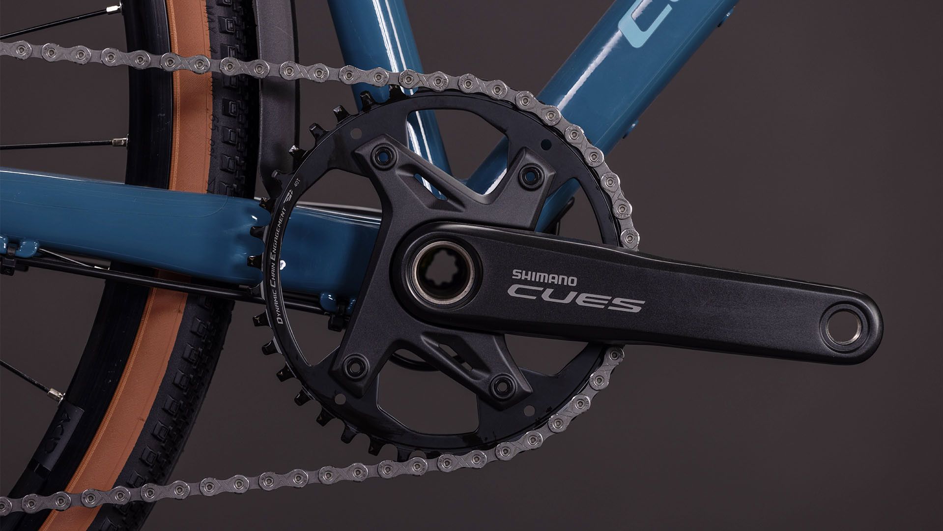 Vélo de Gravel Cube Nuroad One FE Shimano Cues 9V 700 mm Bleu Vert Grove 2026