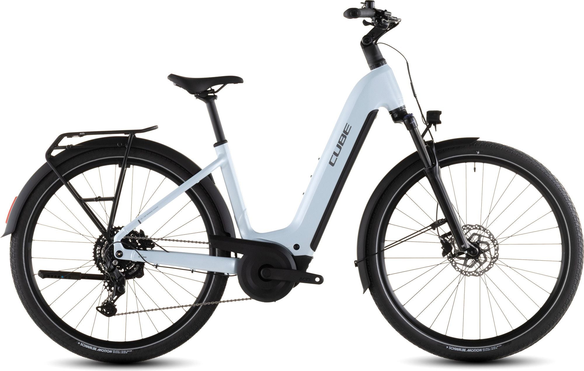 VTC Électrique Cube Touring Hybrid One 600 Easy Entry Shimano Cues 9V 600 Wh 700 mm Bleu Glacier 2026
