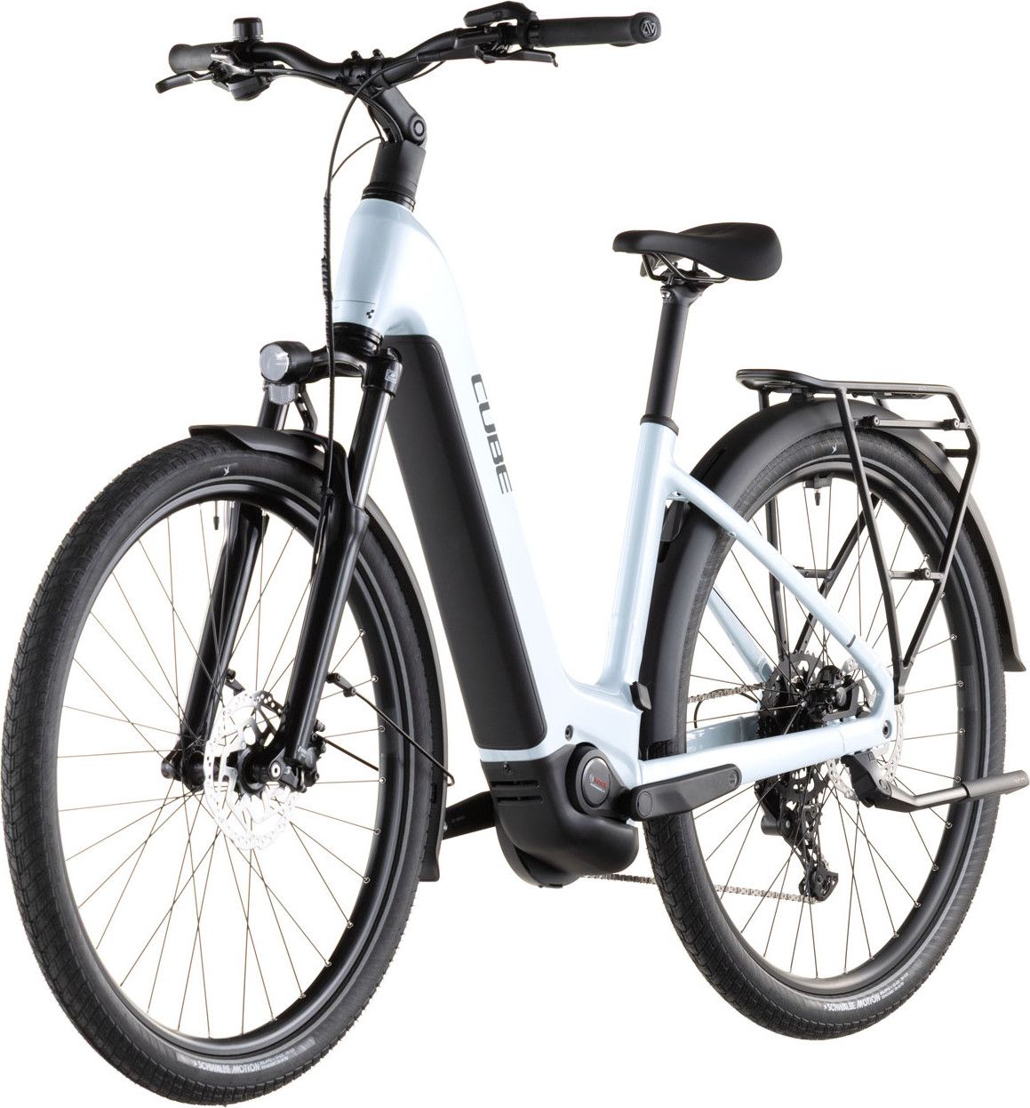 VTC Électrique Cube Touring Hybrid One 600 Easy Entry Shimano Cues 9V 600 Wh 700 mm Bleu Glacier 2026