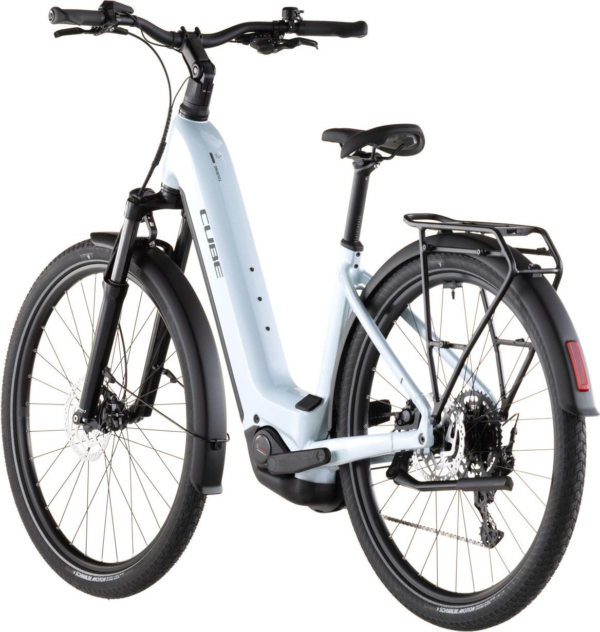 VTC Électrique Cube Touring Hybrid One 600 Easy Entry Shimano Cues 9V 600 Wh 700 mm Bleu Glacier 2026