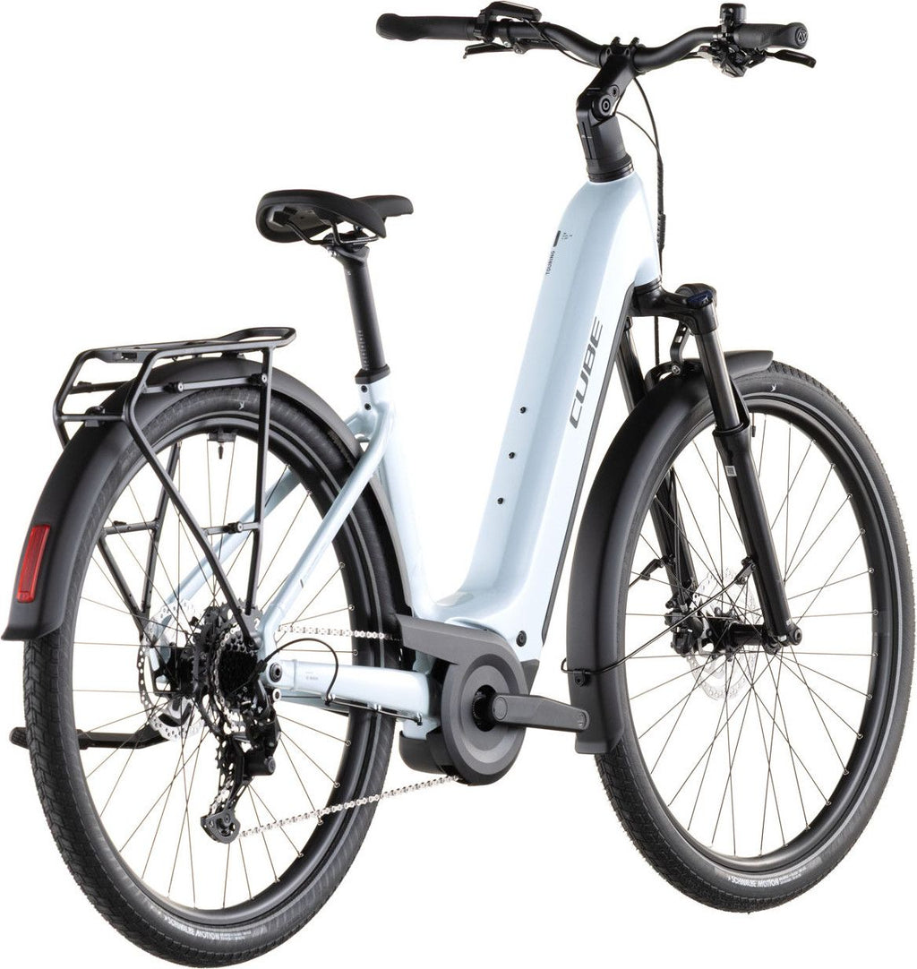 VTC Électrique Cube Touring Hybrid One 600 Easy Entry Shimano Cues 9V 600 Wh 700 mm Bleu Glacier 2026