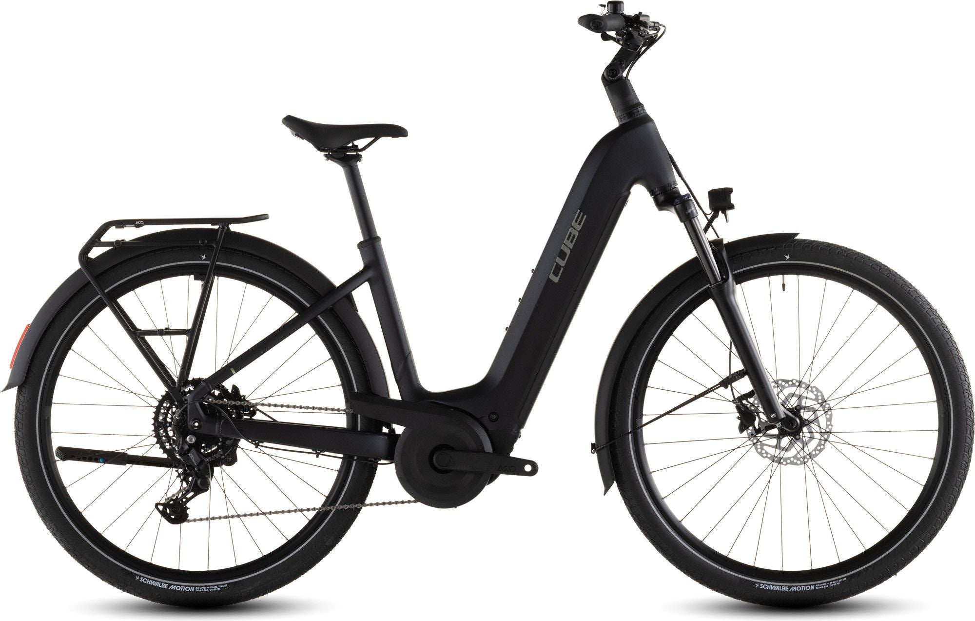 VTC Électrique Cube Touring Hybrid One 600 Easy Entry Shimano Cues 9V 600 Wh 700 mm Noir Coal 2026