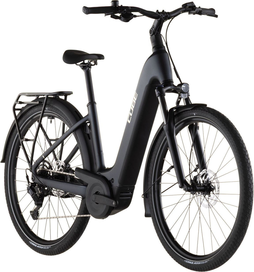 VTC Électrique Cube Touring Hybrid One 600 Easy Entry Shimano Cues 9V 600 Wh 700 mm Noir Coal 2026
