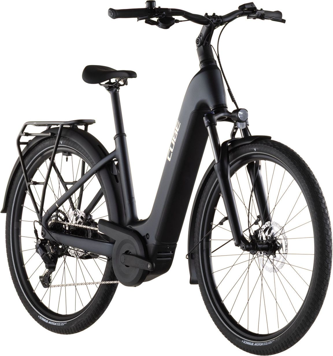 VTC Électrique Cube Touring Hybrid One 600 Easy Entry Shimano Cues 9V 600 Wh 700 mm Noir Coal 2026