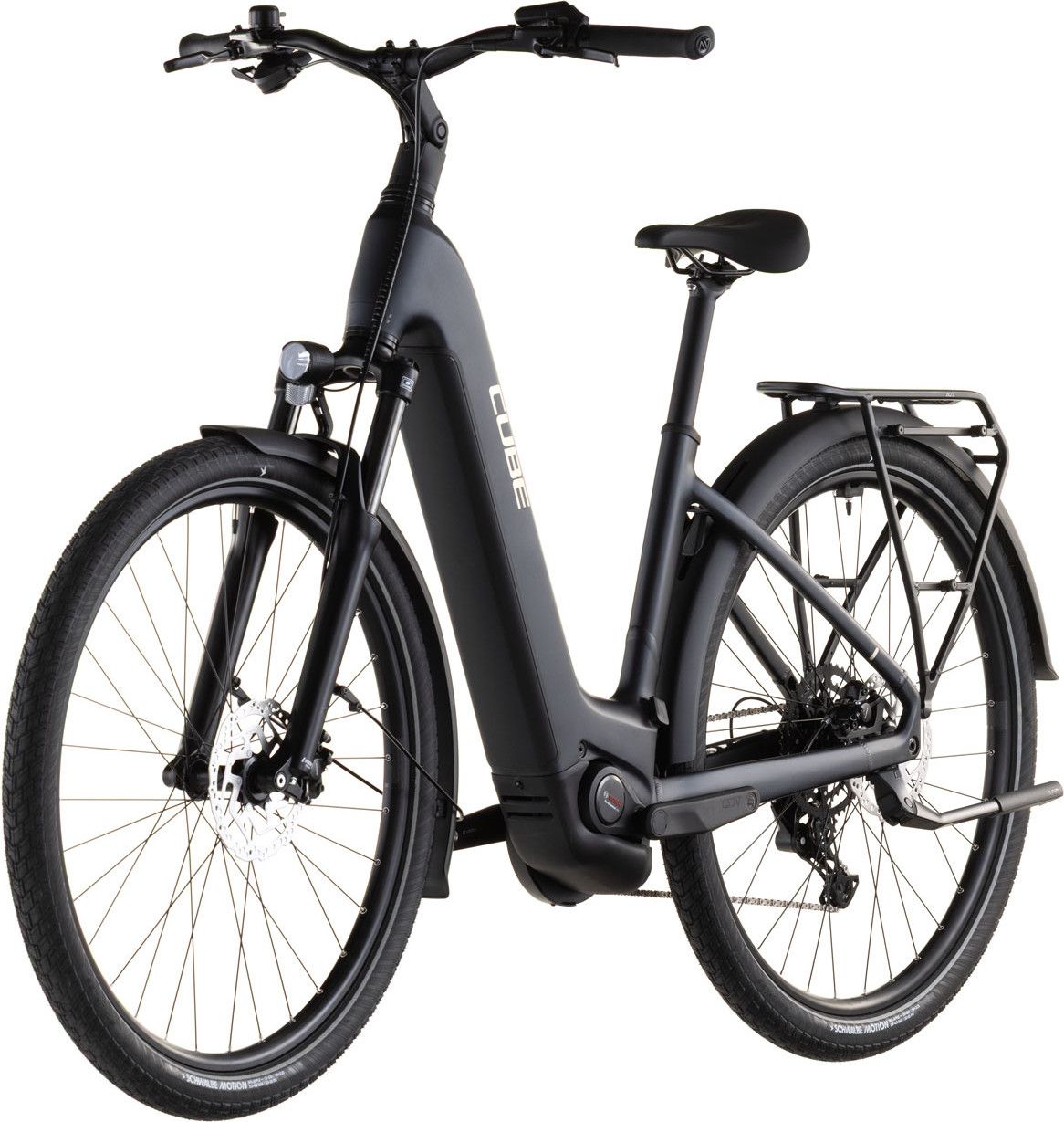 VTC Électrique Cube Touring Hybrid One 600 Easy Entry Shimano Cues 9V 600 Wh 700 mm Noir Coal 2026