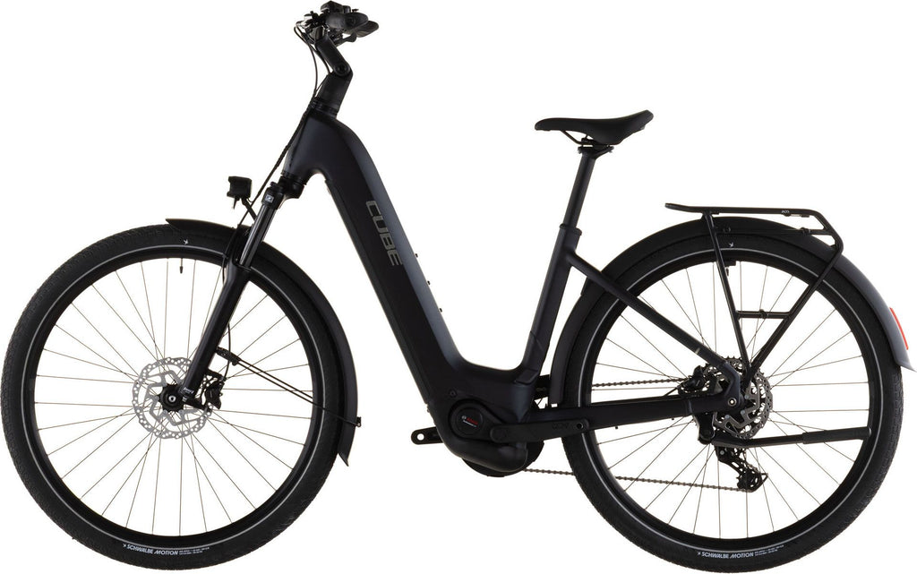 VTC Électrique Cube Touring Hybrid One 600 Easy Entry Shimano Cues 9V 600 Wh 700 mm Noir Coal 2026