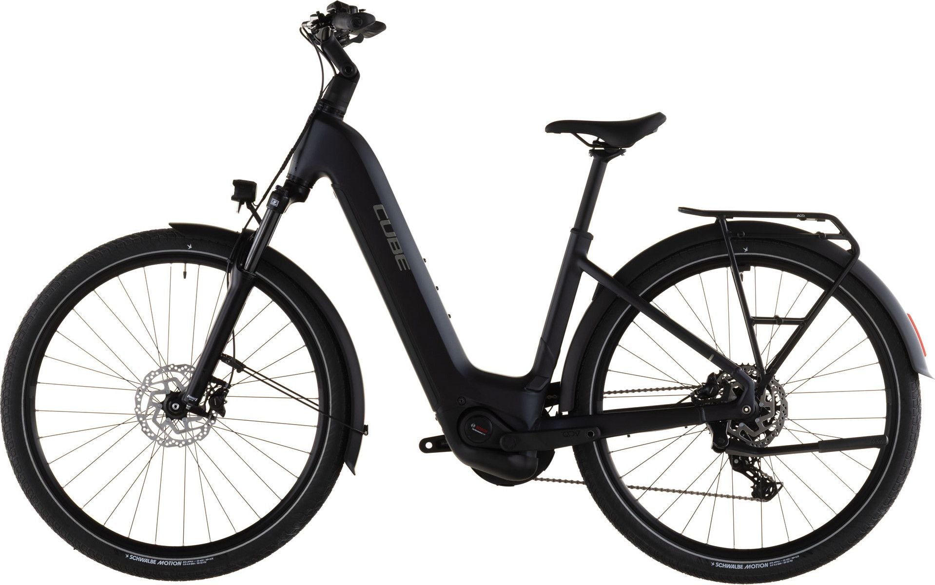 VTC Électrique Cube Touring Hybrid One 600 Easy Entry Shimano Cues 9V 600 Wh 700 mm Noir Coal 2026