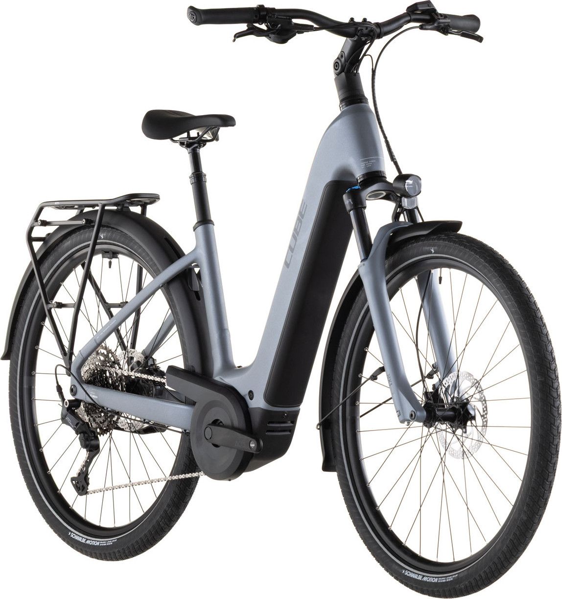 VTC Électrique Cube Touring Hybrid Pro 800 Easy Entry Shimano Cues 11V 800 Wh 700 mm Gris Pearl 2026