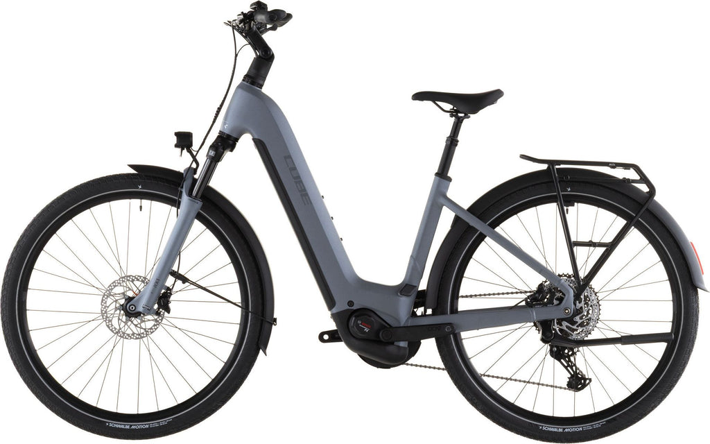 VTC Électrique Cube Touring Hybrid Pro 800 Easy Entry Shimano Cues 11V 800 Wh 700 mm Gris Pearl 2026