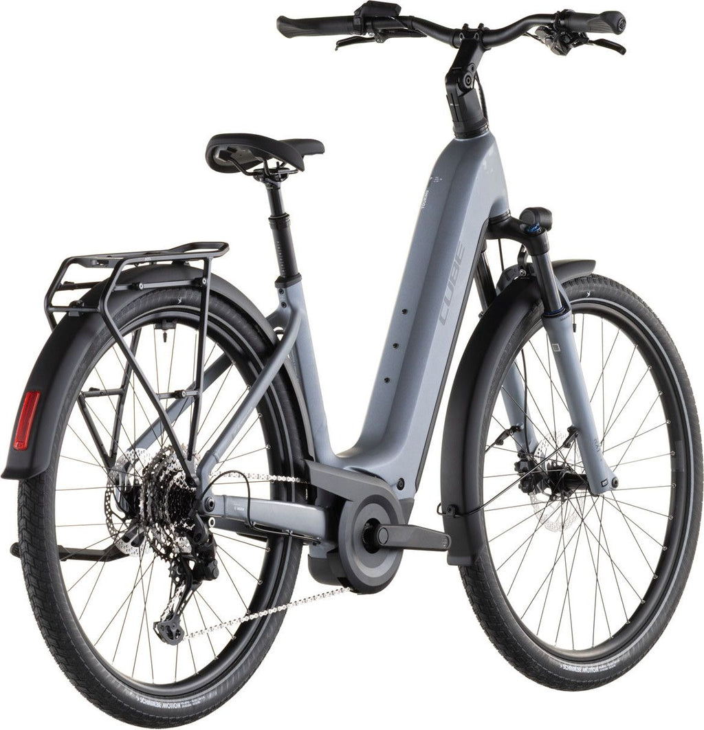 VTC Électrique Cube Touring Hybrid Pro 800 Easy Entry Shimano Cues 11V 800 Wh 700 mm Gris Pearl 2026