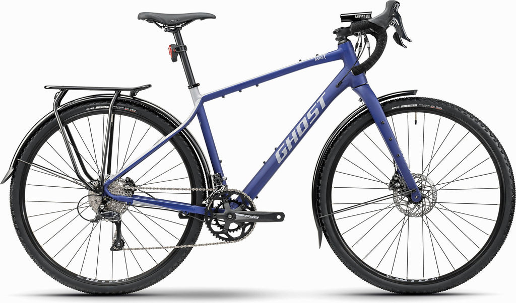 Vélo de Gravel Ghost Asket EQ Shimano Sora 9V 700 mm Violet Foncé Gris Clair 2025