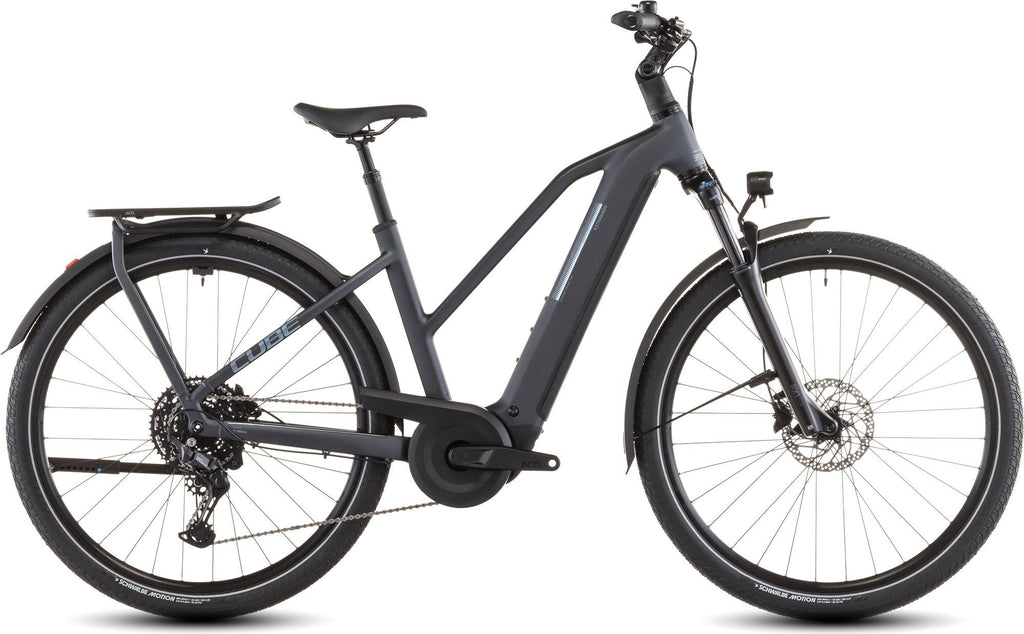 VTC Électrique Cube Kathmandu Hybrid One 800 Trapeze Shimano Cues 10V 800 Wh 700 mm Gris Metallic 2026